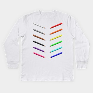 Colouring pencils Kids Long Sleeve T-Shirt